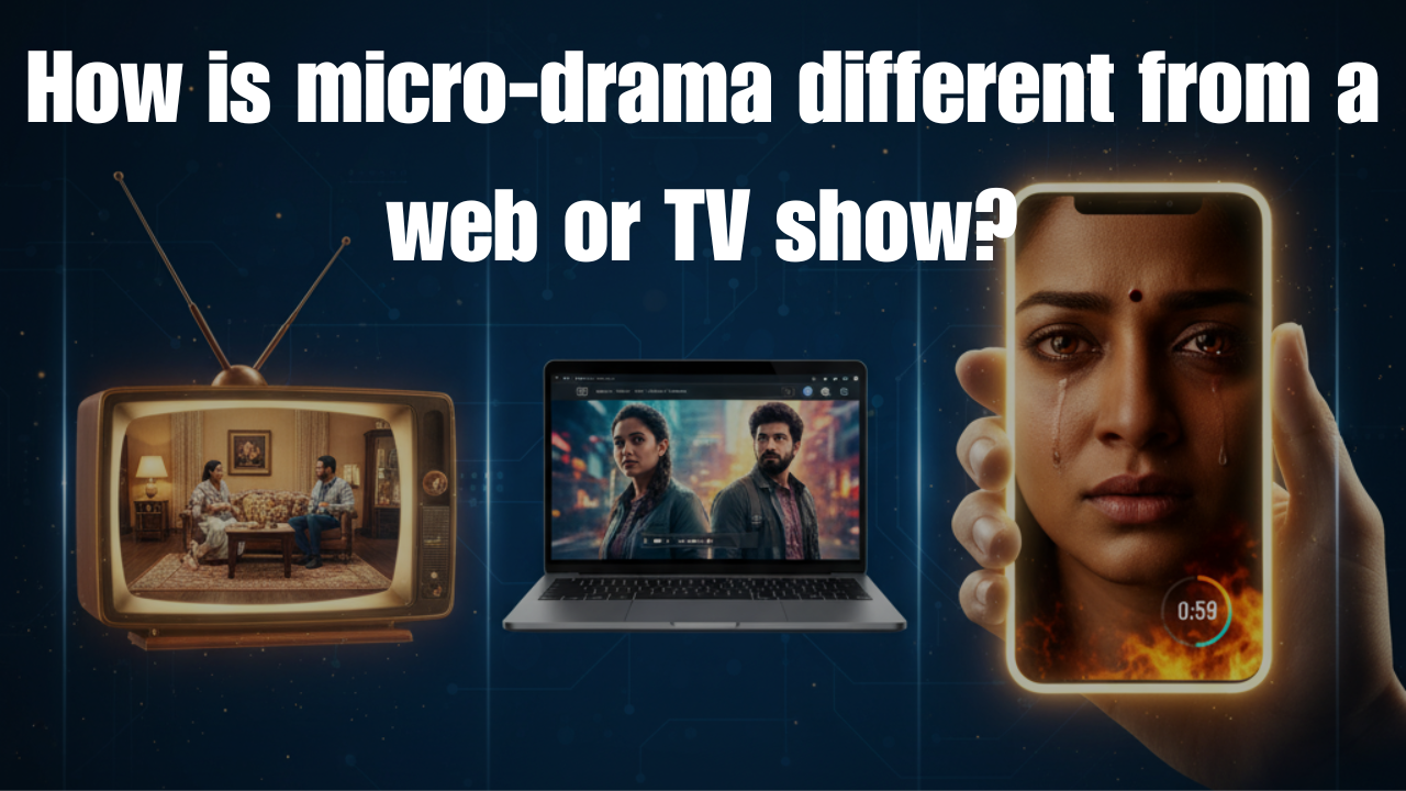How is micro-drama different from a web or TV show?